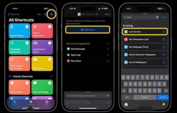 长垣苹果14锁屏维修店分享iPhone14升级iOS16.4后如何创建锁屏快捷方式 